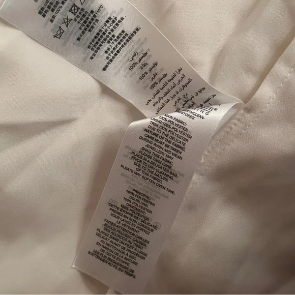 NEW Self-Portrait Chiffon Lace Tiered Mini Dress White Ivory | size UK 8 / US 4 - Picture 16 of 16